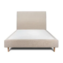 Sommeil De Plomb Lit avec tête de lit tapissier tissu et sommier tapissier - Lit en bois massif* Lit Double