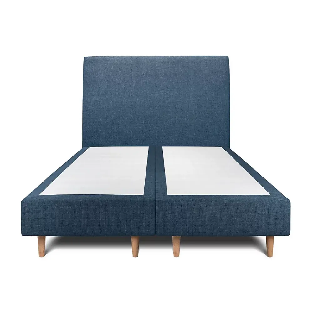 Sommeil De Plomb Lit avec tête de lit tapissier tissu et sommier tapissier - Lit en bois massif* Lit Double
