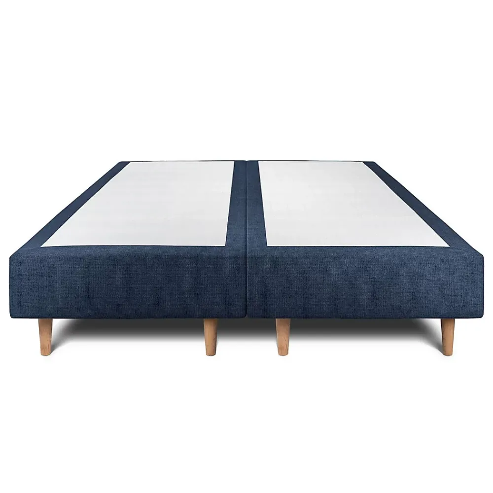 Sommeil De Plomb Lit avec tête de lit tapissier tissu et sommier tapissier - Lit en bois massif* Lit Double