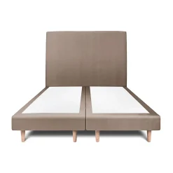 Sommeil De Plomb Lit avec tête de lit tapissier velours et sommier tapissier - Lit en bois massif* Lit Double