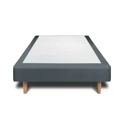 Sommeil De Plomb Lit avec tête de lit tapissier velours et sommier tapissier - Lit en bois massif* Lit Simple