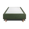 Sommeil De Plomb Lit avec tête de lit tapissier tissu et sommier tapissier - Lit en bois massif* Lit Simple