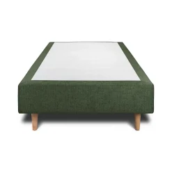 Sommeil De Plomb Lit avec tête de lit tapissier tissu et sommier tapissier - Lit en bois massif* Lit Simple