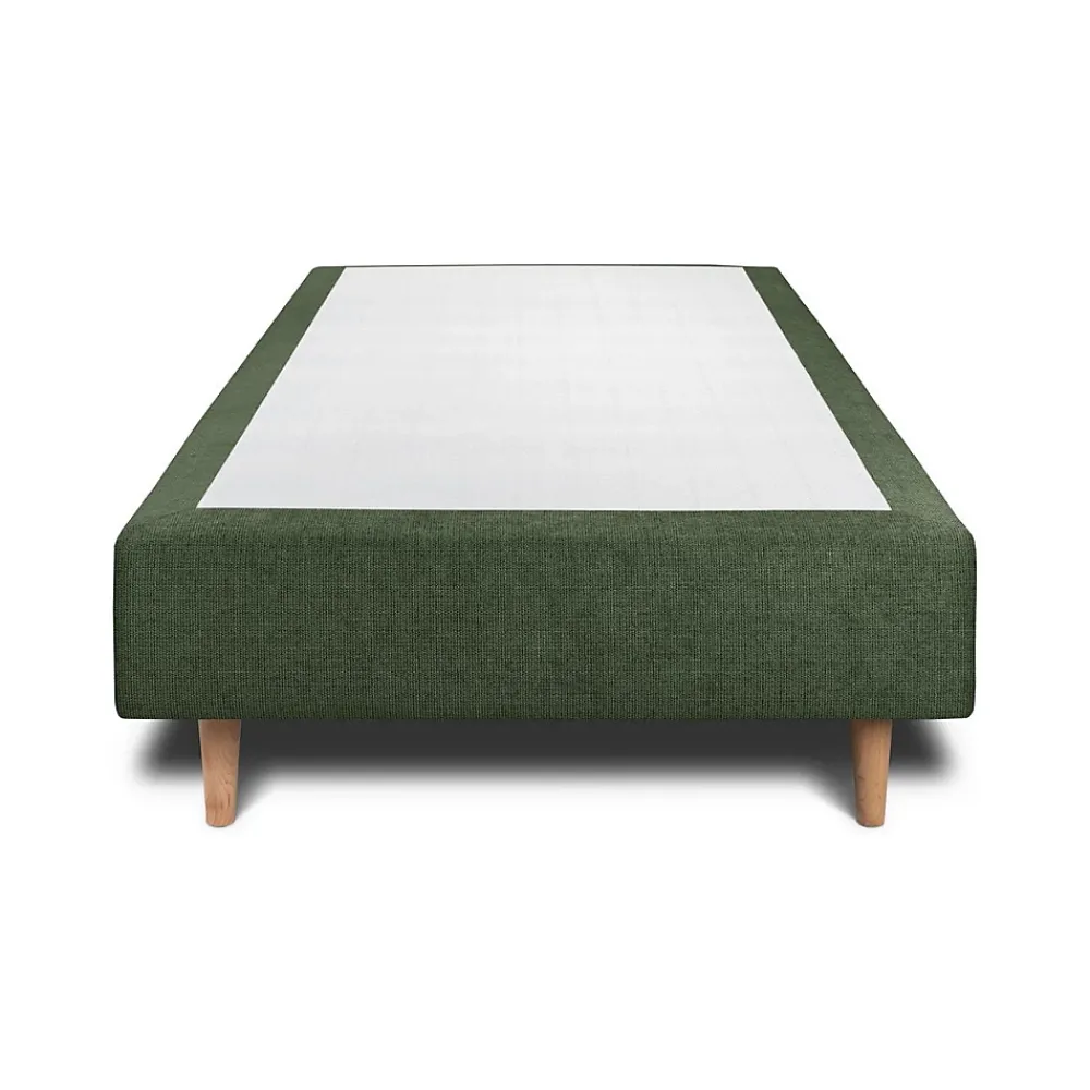 Sommeil De Plomb Lit avec tête de lit tapissier tissu et sommier tapissier - Lit en bois massif* Lit Simple