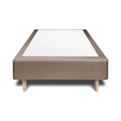 Sommeil De Plomb Lit avec tête de lit tapissier velours et sommier tapissier - Lit en bois massif* Lit Simple