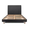 Sommeil De Plomb Lit avec tête de lit tapissier tissu et sommier kit - Lit en bois massif* Lit Double