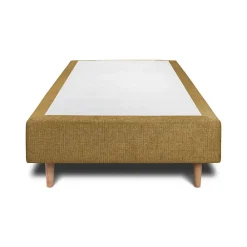 Sommeil De Plomb Lit avec tête de lit tapissier tissu et sommier tapissier - Lit en bois massif* Lit Simple