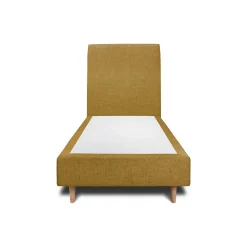 Sommeil De Plomb Lit avec tête de lit tapissier tissu et sommier tapissier - Lit en bois massif* Lit Simple