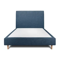 Sommeil De Plomb Lit avec tête de lit tapissier tissu et sommier tapissier - Lit en bois massif* Lit Simple