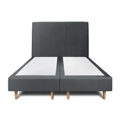 Lit avec tête de lit tapissier velours et sommier tapissier - Lit en bois massif>Sommeil De Plomb