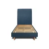 Lit avec tête de lit tapissier tissu et sommier kit - Lit en bois massif>Sommeil De Plomb