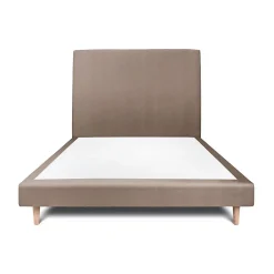 Sommeil De Plomb Lit avec tête de lit tapissier velours et sommier tapissier - Lit en bois massif* Lit Double