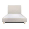 Sommeil De Plomb Lit avec tête de lit tapissier tissu et sommier tapissier - Lit en bois massif* Lit Simple