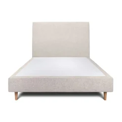 Sommeil De Plomb Lit avec tête de lit tapissier tissu et sommier tapissier - Lit en bois massif* Lit Simple
