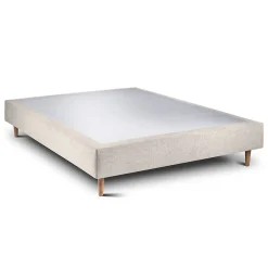 Sommeil De Plomb Lit avec tête de lit tapissier tissu et sommier tapissier - Lit en bois massif* Lit Simple