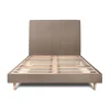 Lit avec tête de lit tapissier velours et sommier kit - Lit en bois massif>Sommeil De Plomb Discount