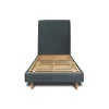 Lit avec tête de lit tapissier velours et sommier kit - Lit en bois massif>Sommeil De Plomb Clearance