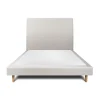 Lit avec tête de lit tapissier velours et sommier tapissier - Lit en bois massif>Sommeil De Plomb Online