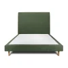 Sommeil De Plomb Lit avec tête de lit tapissier tissu et sommier tapissier - Lit en bois massif* Lit Double