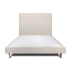 Lit avec tête de lit tapissier tissu et sommier tapissier - Lit en bois massif>Sommeil De Plomb Hot