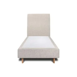 Sommeil De Plomb Lit avec tête de lit tapissier tissu et sommier tapissier - Lit en bois massif* Lit Simple