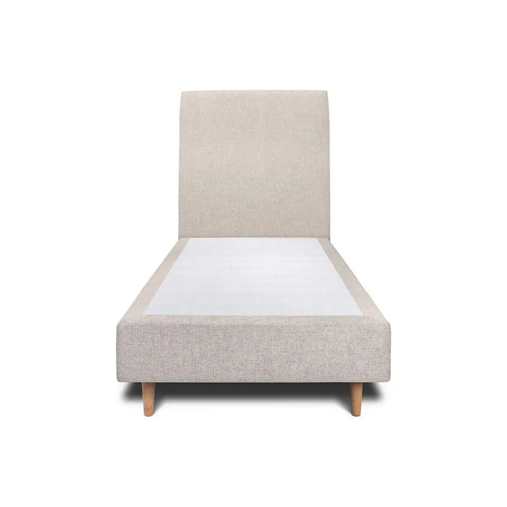 Sommeil De Plomb Lit avec tête de lit tapissier tissu et sommier tapissier - Lit en bois massif* Lit Simple