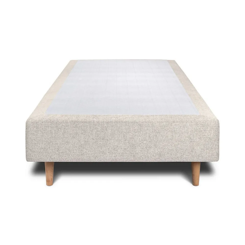 Sommeil De Plomb Lit avec tête de lit tapissier tissu et sommier tapissier - Lit en bois massif* Lit Simple