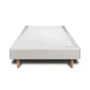 Sommeil De Plomb Lit avec tête de lit tapissier velours et sommier tapissier - Lit en bois massif* Lit Simple