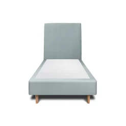 Lit avec tête de lit tapissier velours et sommier tapissier - Lit en bois massif>Sommeil De Plomb New