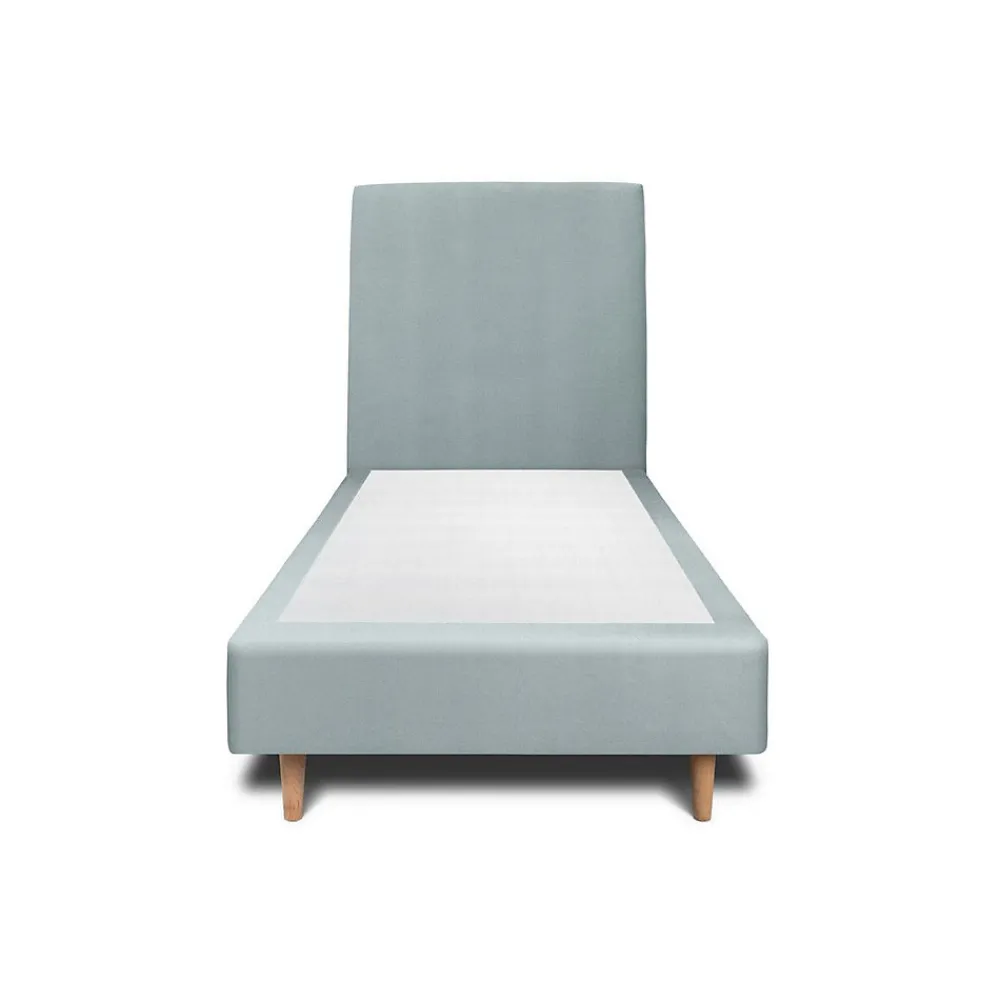Lit avec tête de lit tapissier velours et sommier tapissier - Lit en bois massif>Sommeil De Plomb New