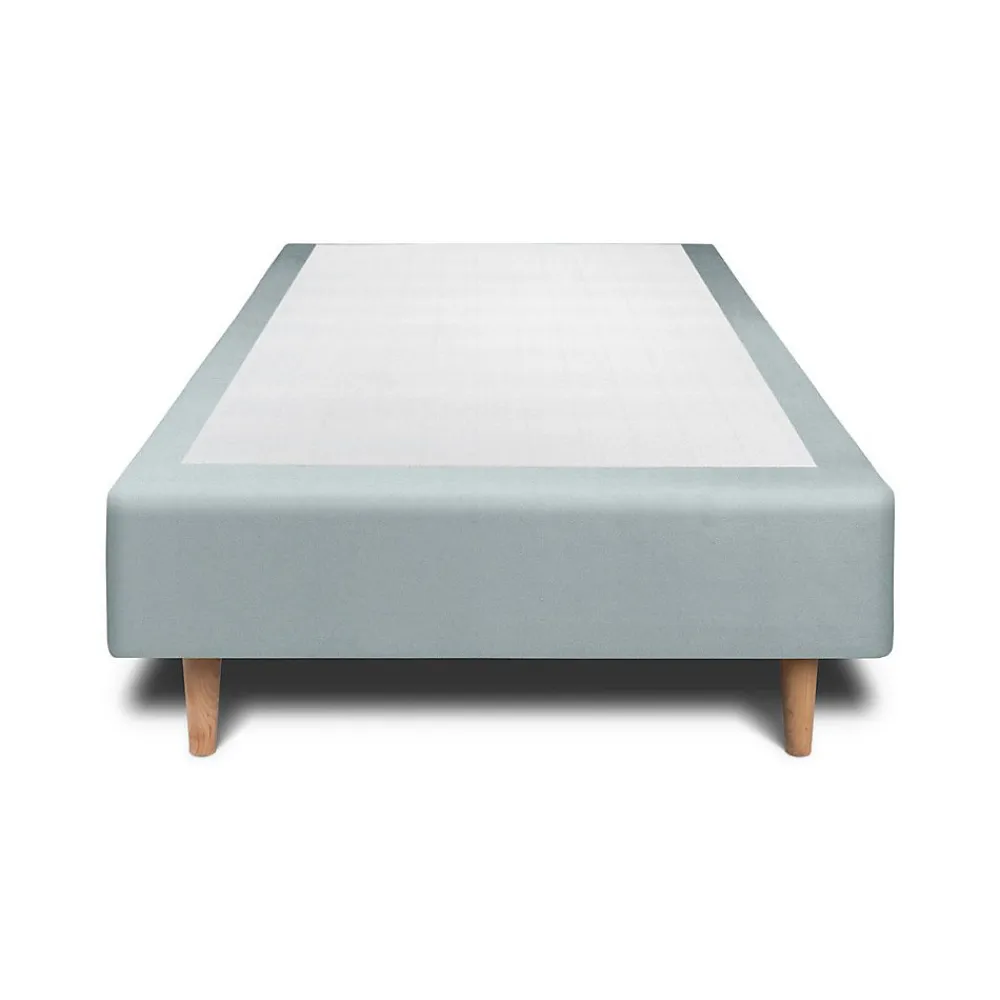 Lit avec tête de lit tapissier velours et sommier tapissier - Lit en bois massif>Sommeil De Plomb New