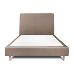 Sommeil De Plomb Lit avec tête de lit tapissier velours et sommier tapissier - Lit en bois massif* Lit Double