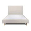 Lit avec tête de lit tapissier tissu et sommier tapissier - Lit en bois massif>Sommeil De Plomb New