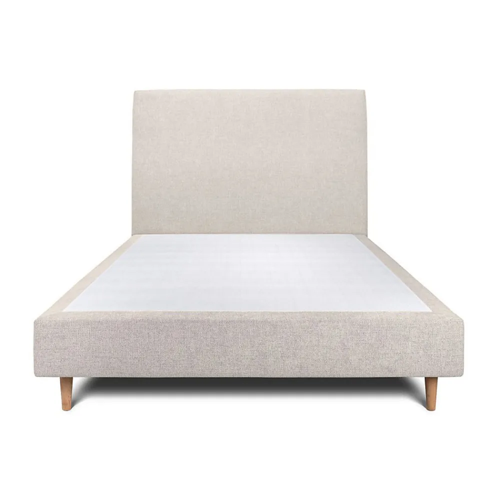 Lit avec tête de lit tapissier tissu et sommier tapissier - Lit en bois massif>Sommeil De Plomb New