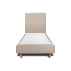 Sommeil De Plomb Lit avec tête de lit tapissier tissu et sommier tapissier - Lit en bois massif* Lit Simple