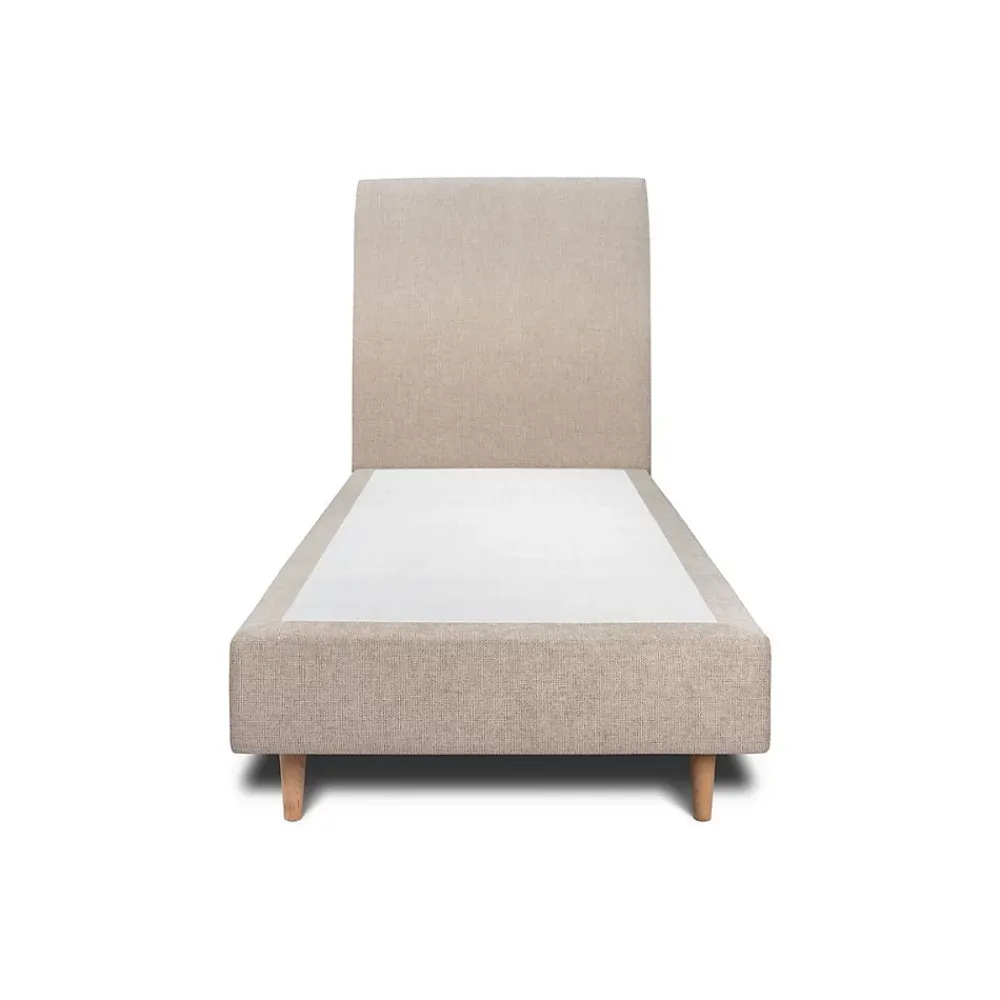 Sommeil De Plomb Lit avec tête de lit tapissier tissu et sommier tapissier - Lit en bois massif* Lit Simple