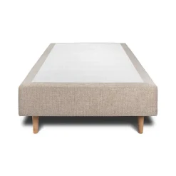 Sommeil De Plomb Lit avec tête de lit tapissier tissu et sommier tapissier - Lit en bois massif* Lit Simple