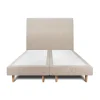 Lit avec tête de lit tapissier tissu et sommier tapissier - Lit en bois massif>Sommeil De Plomb Hot