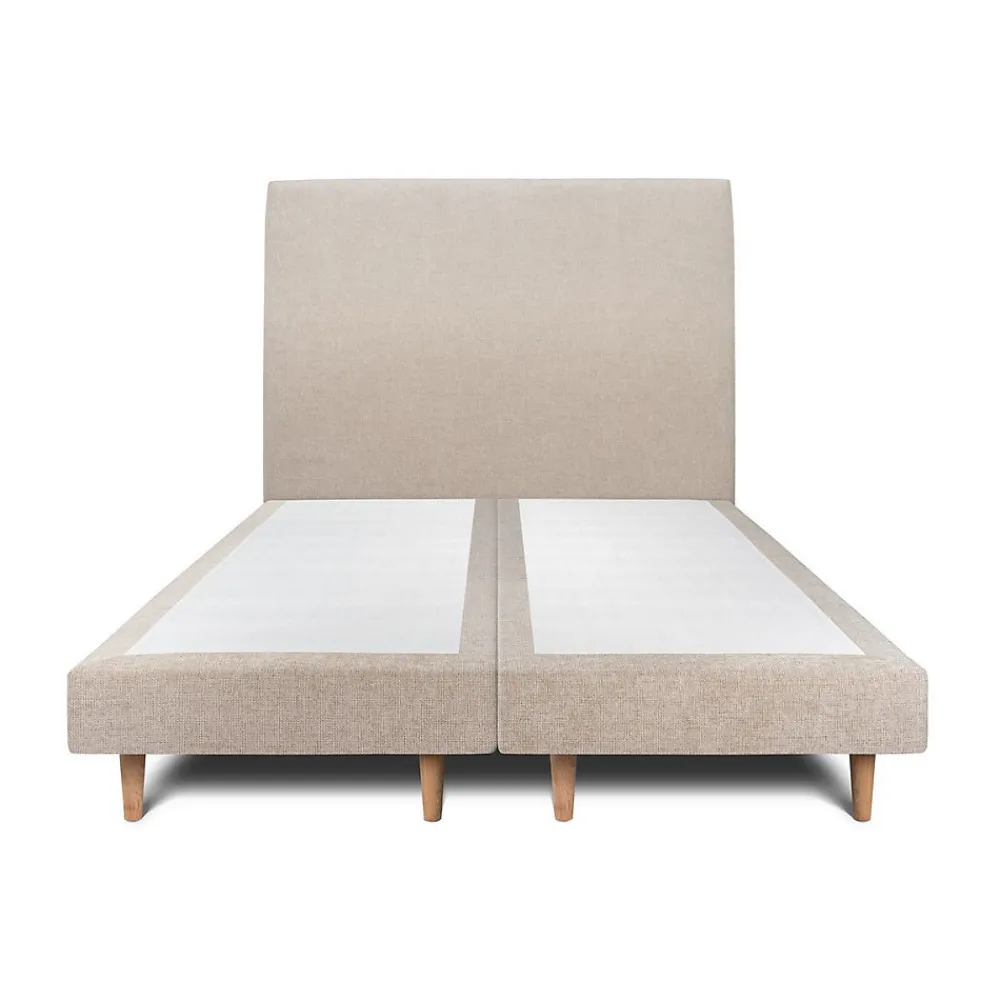 Lit avec tête de lit tapissier tissu et sommier tapissier - Lit en bois massif>Sommeil De Plomb Hot