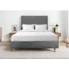 Sommeil De Plomb Lit avec tête de lit tapissier tissu et sommier tapissier - Lit en bois massif* Lit Double