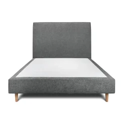 Sommeil De Plomb Lit avec tête de lit tapissier tissu et sommier tapissier - Lit en bois massif* Lit Double