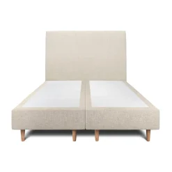 Sommeil De Plomb Lit avec tête de lit tapissier tissu et sommier tapissier - Lit en bois massif* Lit Double