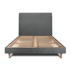 Lit avec tête de lit tapissier tissu et sommier kit - Lit en bois massif>Sommeil De Plomb Clearance