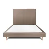 Lit avec tête de lit tapissier velours et sommier tapissier - Lit en bois massif>Sommeil De Plomb Hot