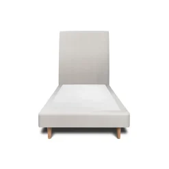 Sommeil De Plomb Lit avec tête de lit tapissier velours et sommier tapissier - Lit en bois massif* Lit Simple