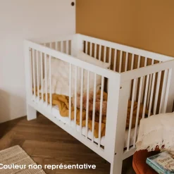 Monmobilierdesign Lit Bébé à Barreaux 120x60 Bois Avec Tiroir* Lit Coffre