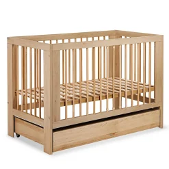 Monmobilierdesign Lit Bébé à Barreaux 120x60 Bois Avec Tiroir* Lit Coffre