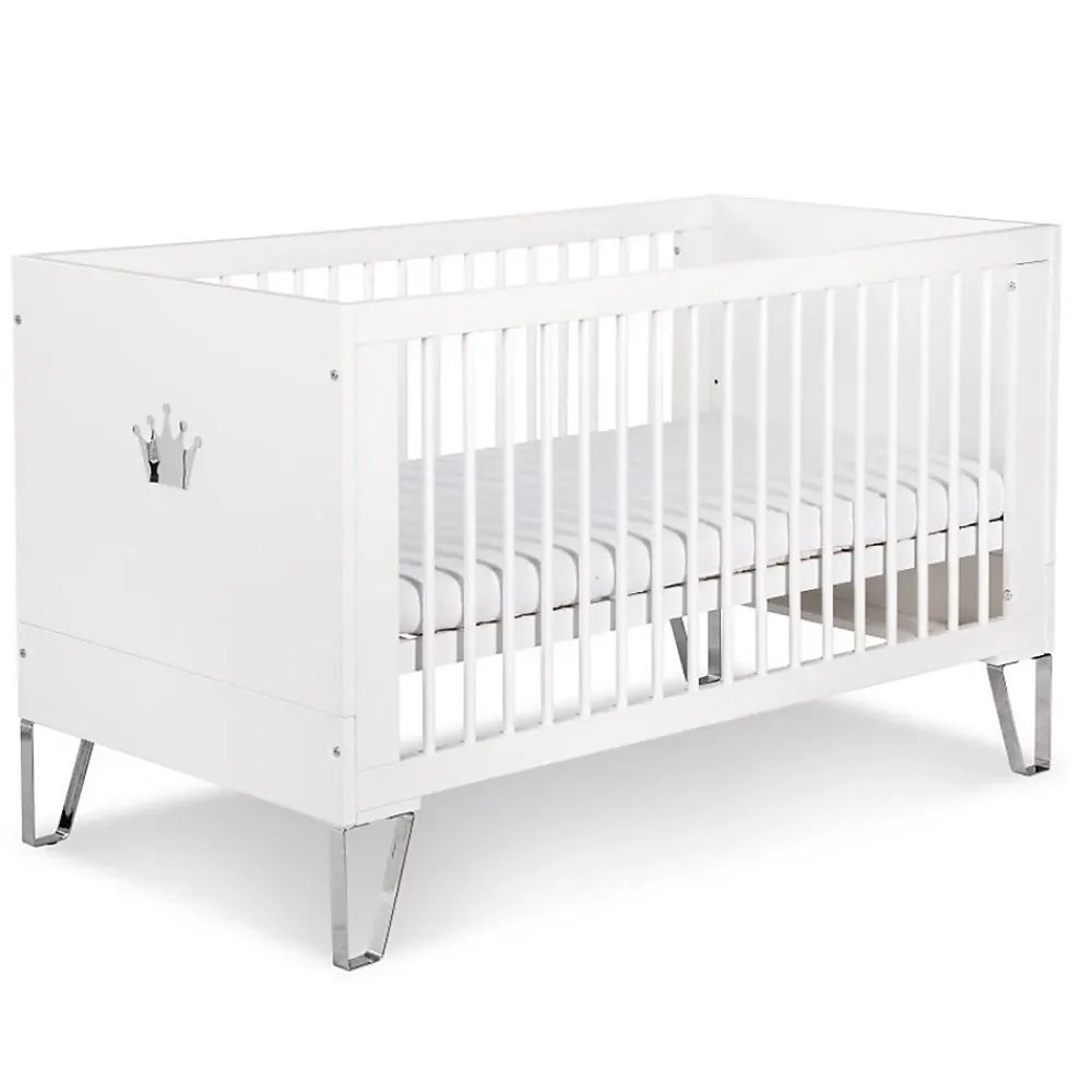 Monmobilierdesign Lit Bébé évolutif Convertible En Lit Enfant 140x70 Blanc* Lit Coffre