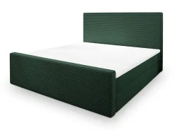 Lit Boxspring ALORIA 160X200 CM POSO 14 + KRONOS 14, Vert foncé, Lit avec matelas et rangement>Masseno Discount