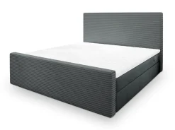 Lit Boxspring ALORIA 180X200 CM POSO 60 + PAROS 06, Gris, Lit avec matelas et rangement>Masseno Best
